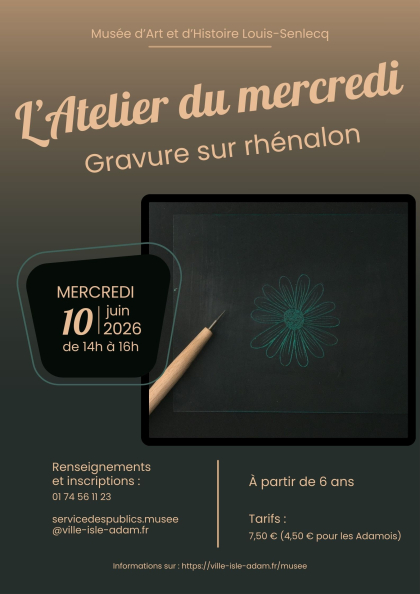 L'Atelier du mercredi - Gravure sur rhénalon