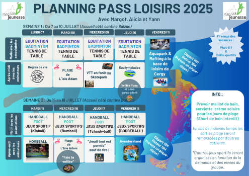 Pass loisirs 2025