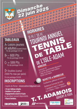 tennis de table 2025