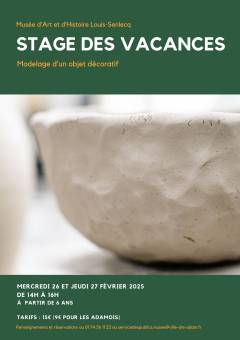 Stage des vacances de février - modelage