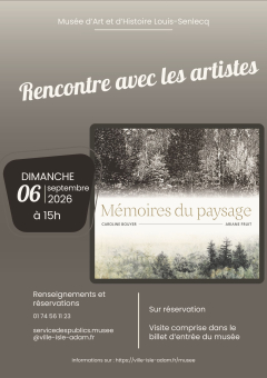 Rencontre avec les artistes - Septembre 2026