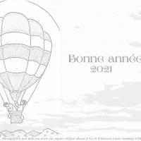 Carte de voeux Montgolfière © musée d'Art et d'Histoire Louis-Senlecq Carte de voeux Montgolfière © musée d'Art et d'Histoire Louis-Senlecq